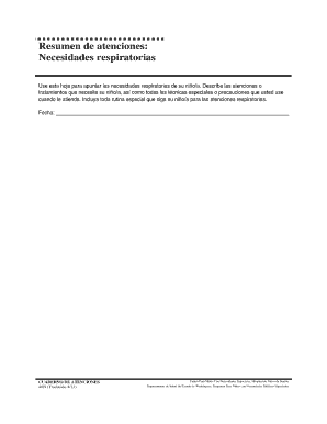 Resumen de atenciones