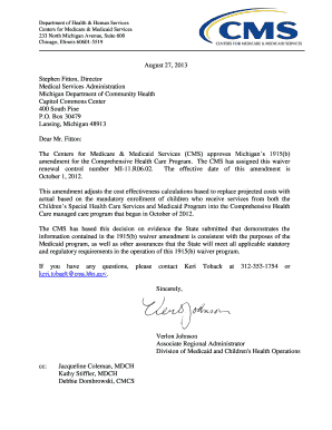 Michigan 1915(b) Waiver Amendment