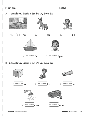 Nombre A Completa Escribe Ba Be Bi Bo O Bu Fill And Sign Printable Template Online