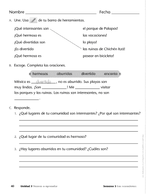 Ejercicio de español