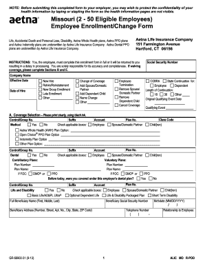 Missouri Employee Enrollment/Change Form