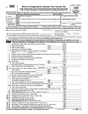 Form 990 Return of Organization Exempt From Income Tax