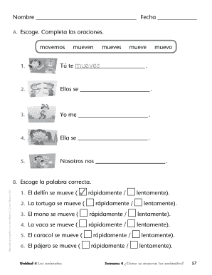 Ejercicio de español