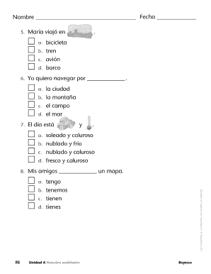 Ejercicio de español