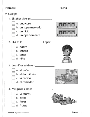 Examen de español