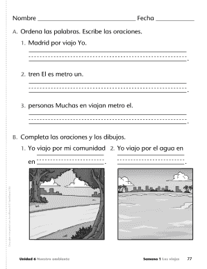 Ejercicio de español