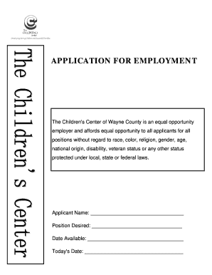 Application for Employment