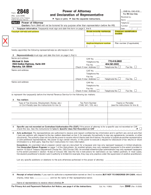 IRS Form 2848 Power of Attorney