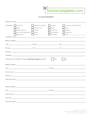 Business Information Form