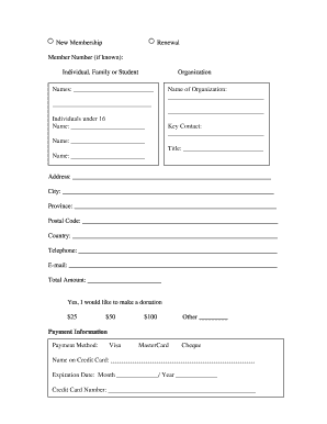 Membership Renewal Form
