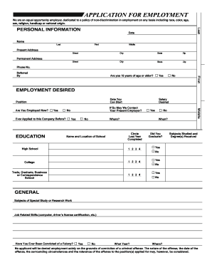 Application for Employment