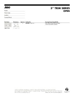 Trim Series Dimensions Catalog