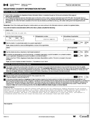 Registered Charity Information Return