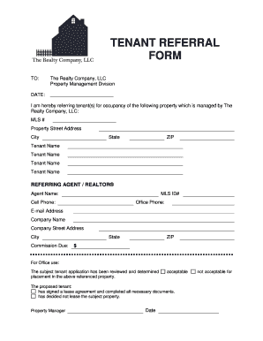 Tenant Referral Form