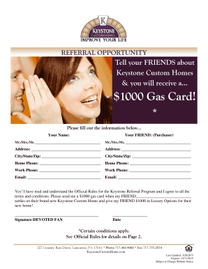 Keystone Referral Program - Keystone Custom Homes