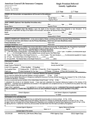 Annuity Application Form