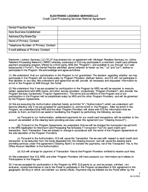 Credit Card Processing Services Referral Agreement