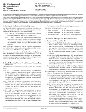 HUD 5369-C Non-Construction Contract Certifications