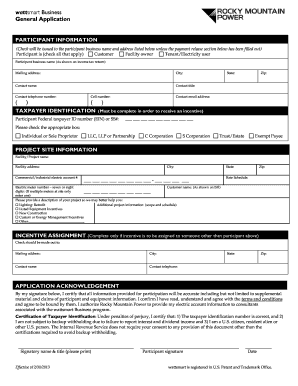 wattsmart Business General Application
