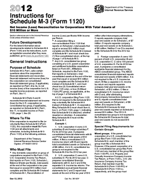 Instructions for Schedule M-3 (Form 1120)