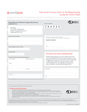 UK Direct Debit Instruction Form