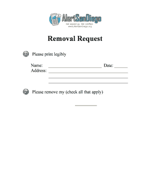 Removal Request Form