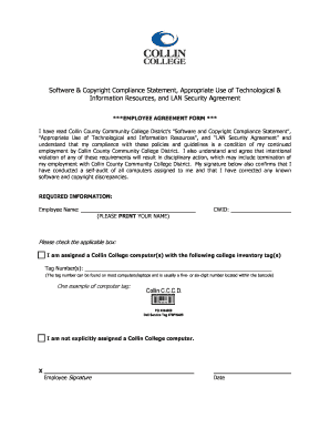 Employee Software & Copyright Compliance Agreement