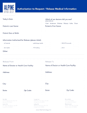 Authorization to Request Release Medical Information