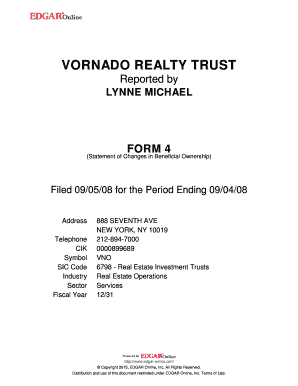 Form 4 Statement of Changes in Beneficial Ownership