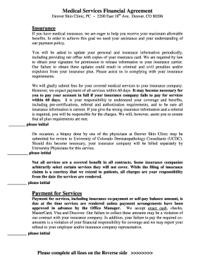Medical Services Financial Agreement