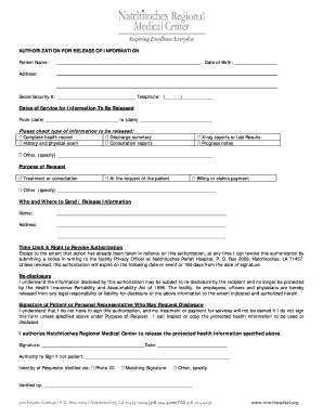Authorization for Release of Information