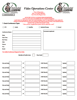 Video Conference Request Form