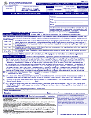 Utah License Renewal Application