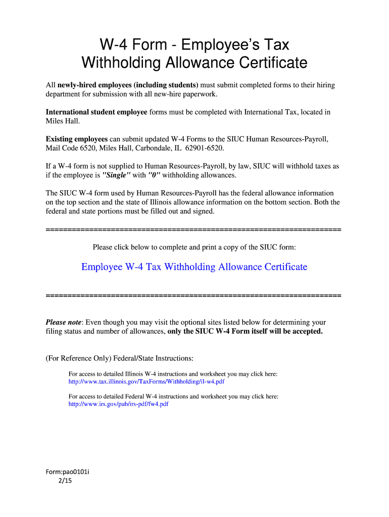 Fillable Online W-4 Form - Employees Tax Fax Email Print - pdfFiller