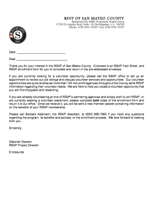 RSVP Volunteer Enrollment Form