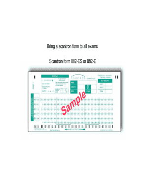 Fillable Online Bring a scantron form to all exams Fax Email Print ...
