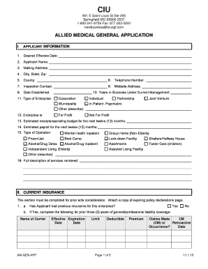 Allied Medical General Application