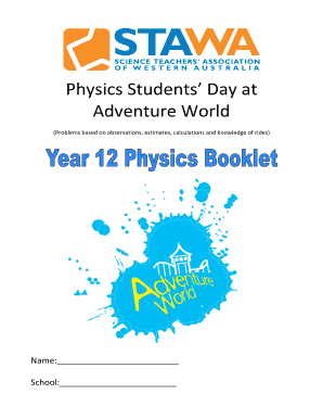 Physics Students' Day Adventure World Worksheet