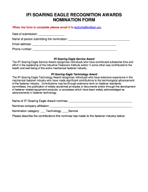 Fillable Online indfast Soaring Eagle Nomination form 120716doc Fax ...