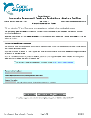 Carer Information Form