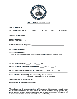 Right-to-Know Request Form