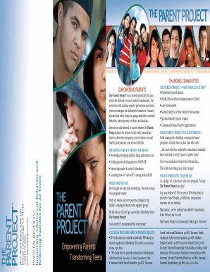 Parent Project Training Registration Form