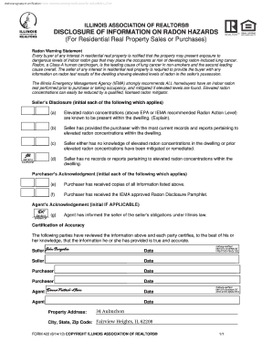 Illinois Radon Disclosure Form