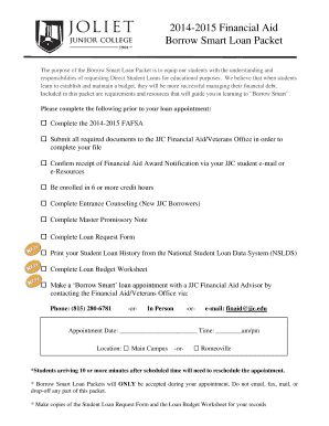 Borrow Smart Loan Packet