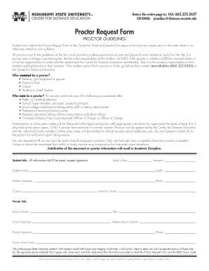 Proctor Request Form