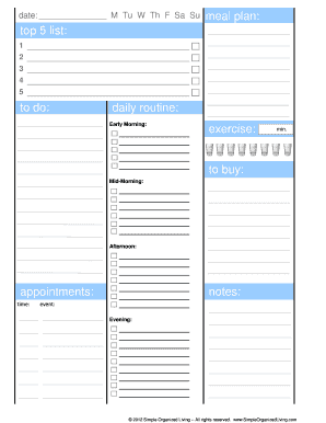 Weekly Meal Plan Template