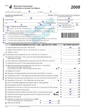 Wisconsin Corporation Franchise or Income Tax Return