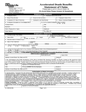 Accelerated Death Benefits Claim Form