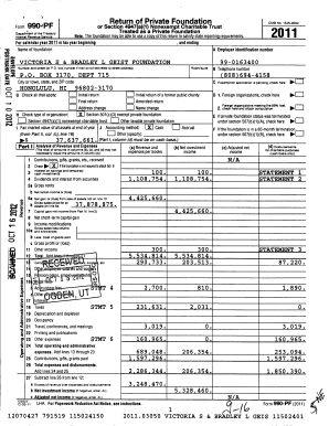 IRS Form 990-PF 2011