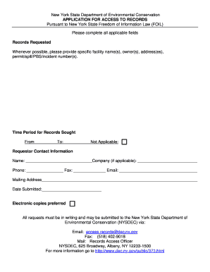 New York FOIL Records Request Form